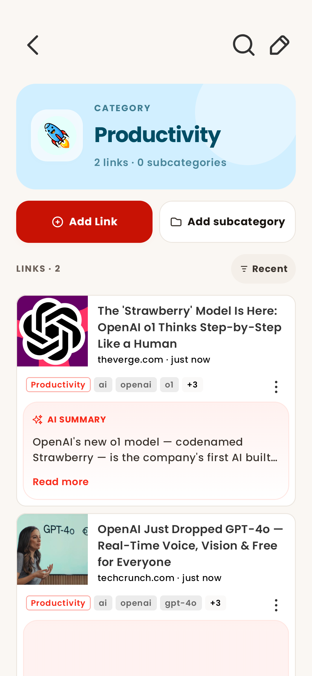 Linki app screenshot 6