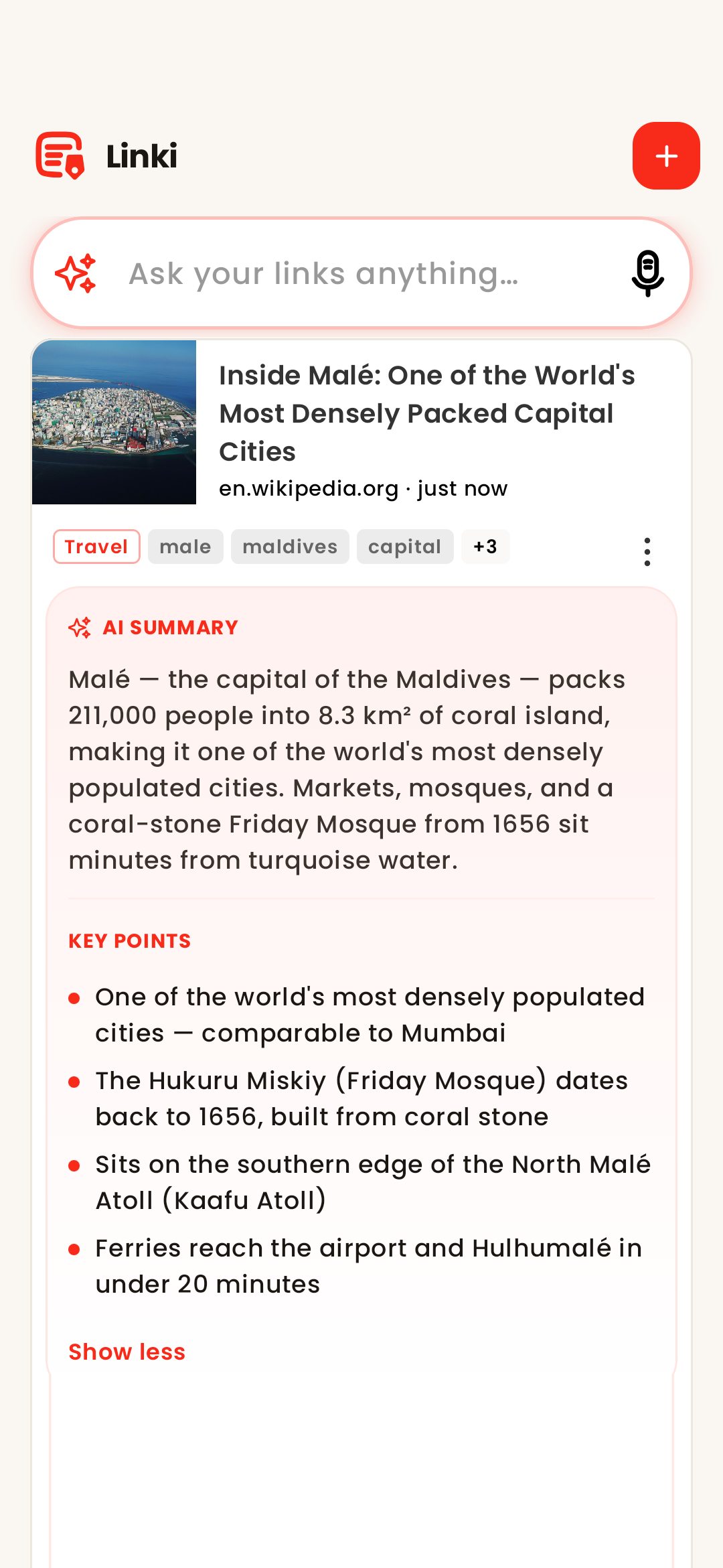 Linki app screenshot 2